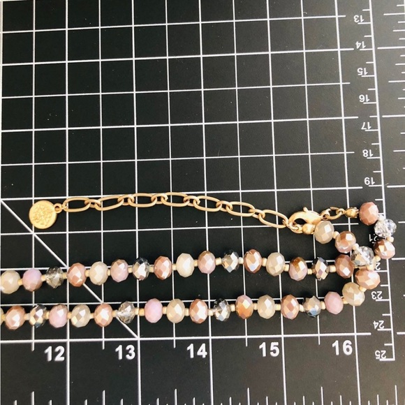 Vintage Designer Slice Pendant Crystal Bead Necklace - Picture 5 of 12